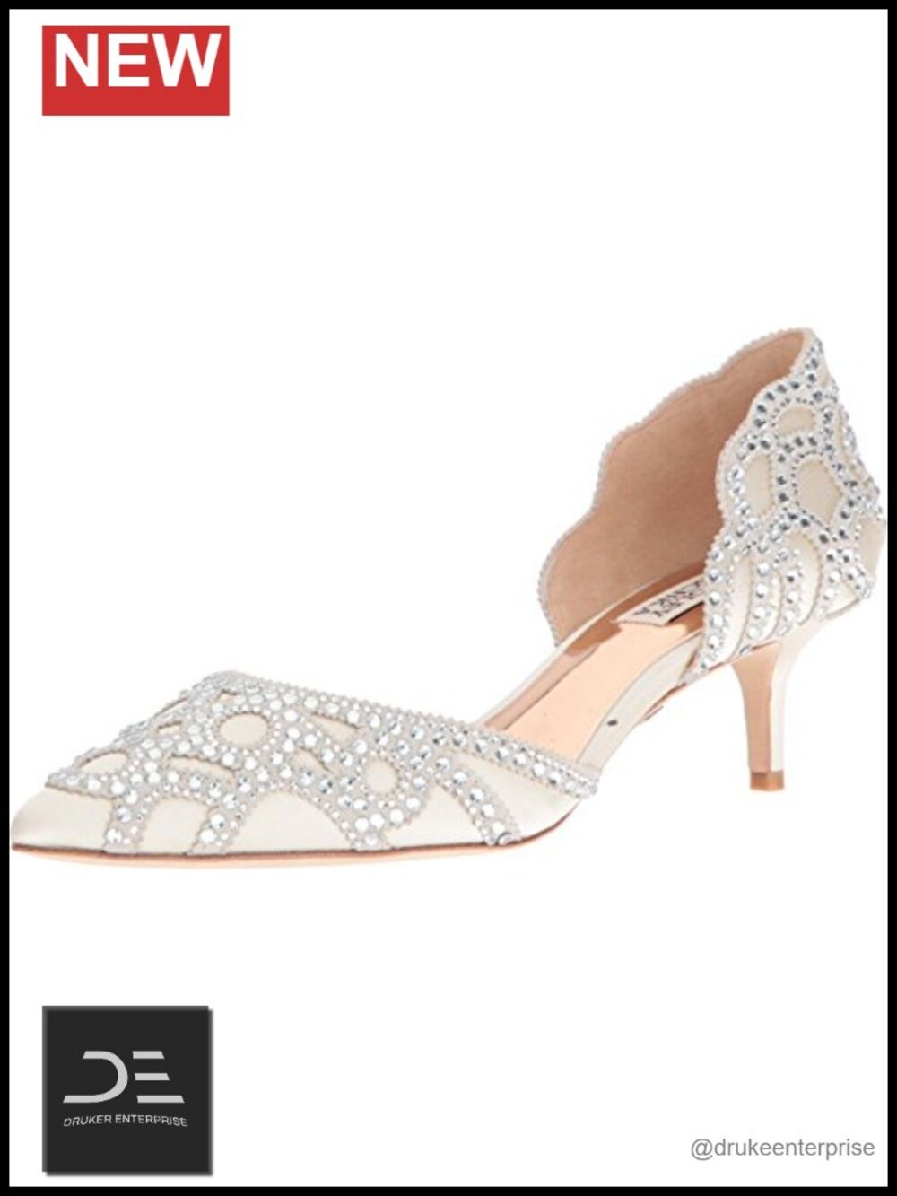 Satin Kitten Heel Rhinestone Ankle Strap Dress Pump Party Shoes